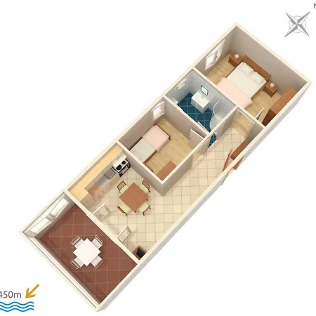 Family Friendly With A Swimming Pool Povljana, Pag - 244 * 波弗加纳